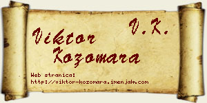Viktor Kozomara vizit kartica